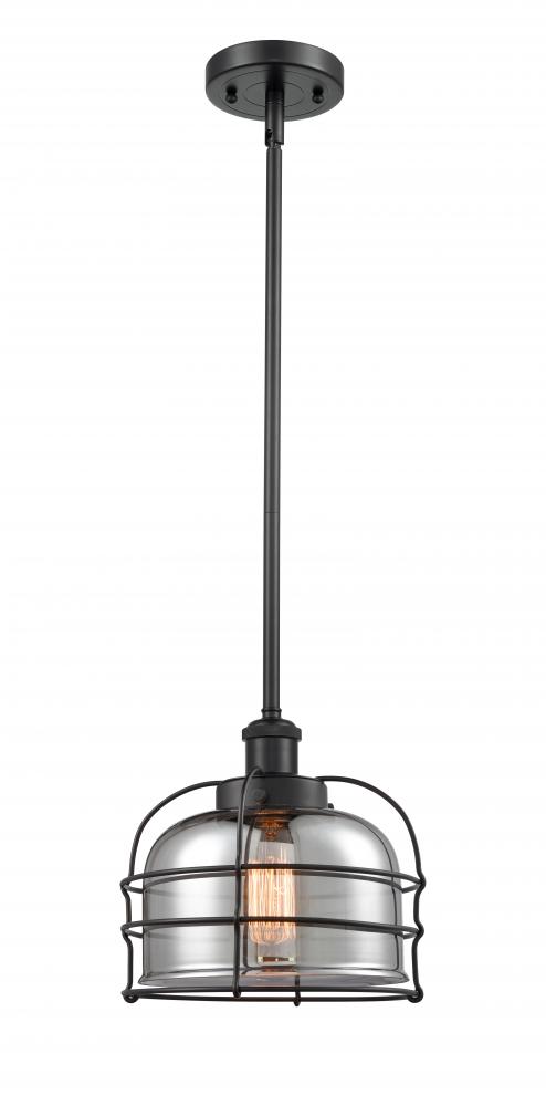 Bell Cage - 1 Light - 8 inch - Matte Black - Mini Pendant