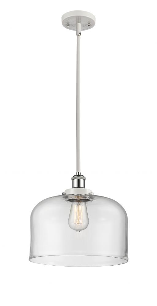 Bell - 1 Light - 12 inch - White Polished Chrome - Mini Pendant