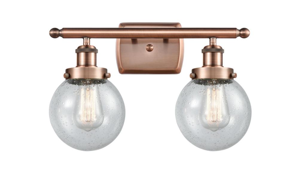 Beacon - 2 Light - 16 inch - Antique Copper - Bath Vanity Light