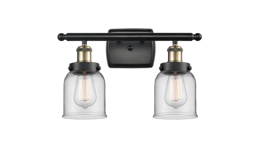 Bell - 2 Light - 16 inch - Black Antique Brass - Bath Vanity Light