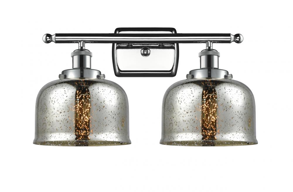 Bell - 2 Light - 18 inch - Polished Chrome - Bath Vanity Light