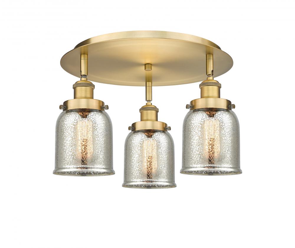 Cone - 3 Light - 17 inch - Brushed Brass - Flush Mount