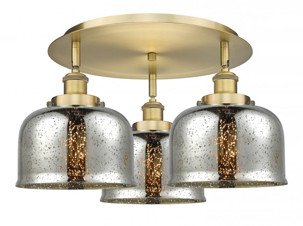 Cone - 3 Light - 20 inch - Brushed Brass - Flush Mount