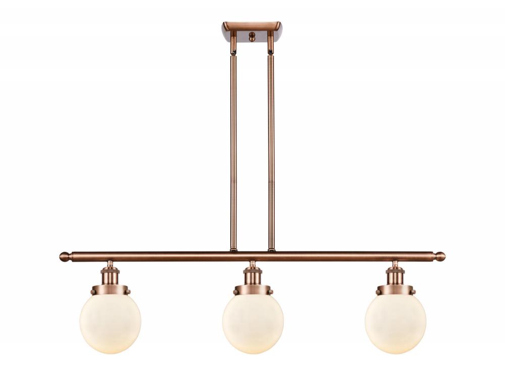 Beacon - 3 Light - 36 inch - Antique Copper - Stem Hung - Island Light