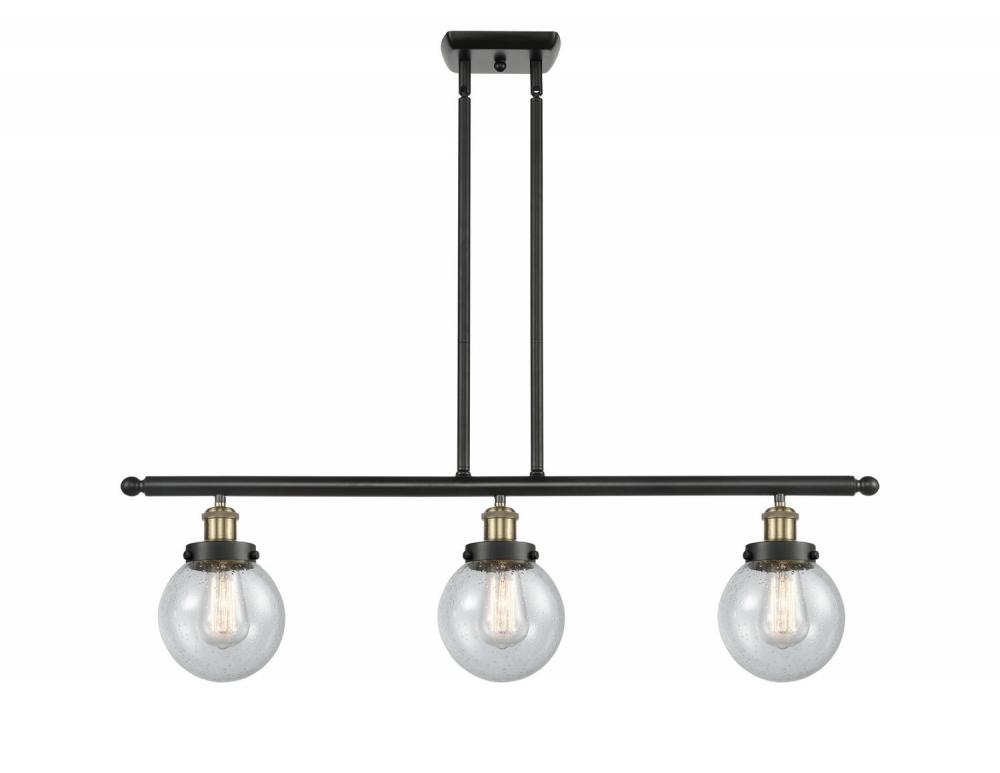 Beacon - 3 Light - 36 inch - Black Antique Brass - Stem Hung - Island Light