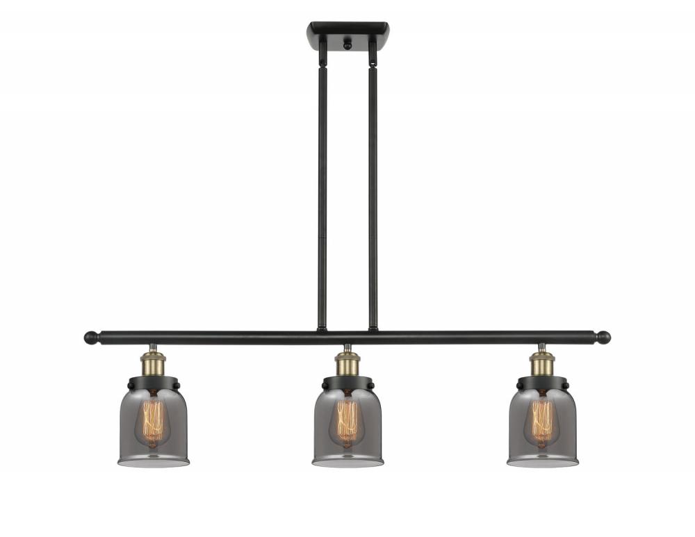 Bell - 3 Light - 36 inch - Black Antique Brass - Stem Hung - Island Light