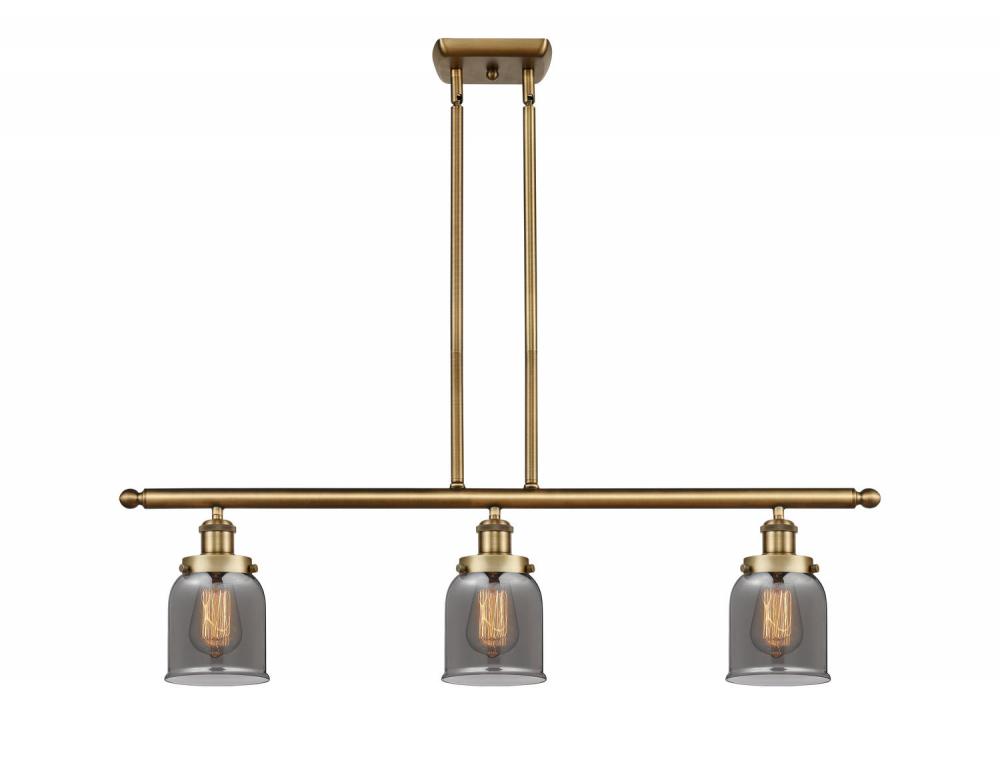 Bell - 3 Light - 36 inch - Brushed Brass - Stem Hung - Island Light