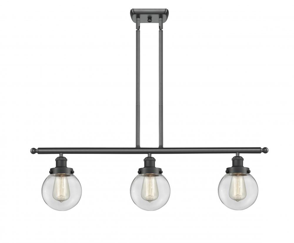 Beacon - 3 Light - 36 inch - Matte Black - Stem Hung - Island Light