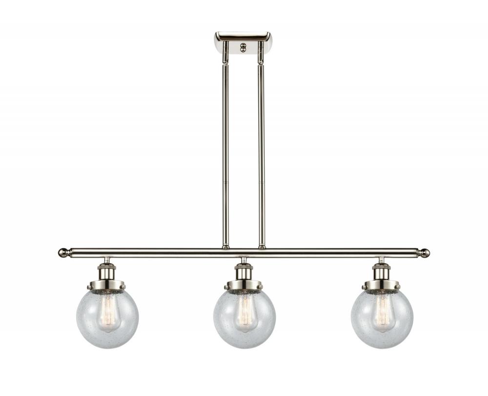 Beacon - 3 Light - 36 inch - Polished Nickel - Stem Hung - Island Light