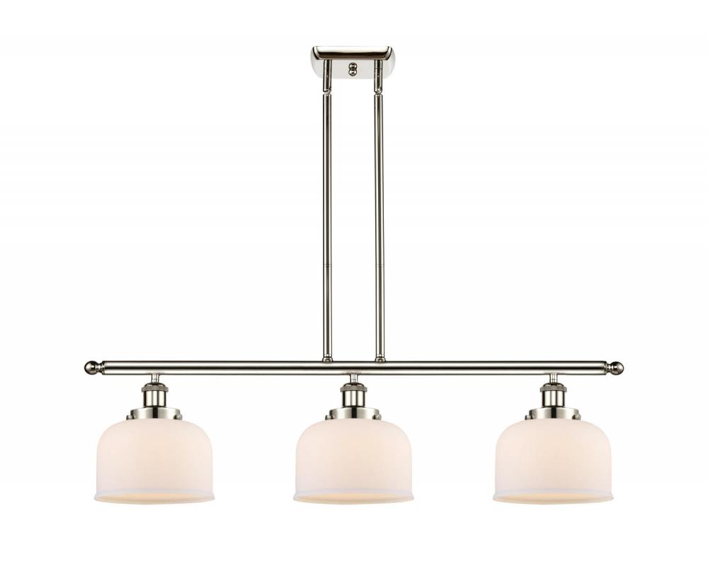 Bell - 3 Light - 36 inch - Polished Nickel - Stem Hung - Island Light