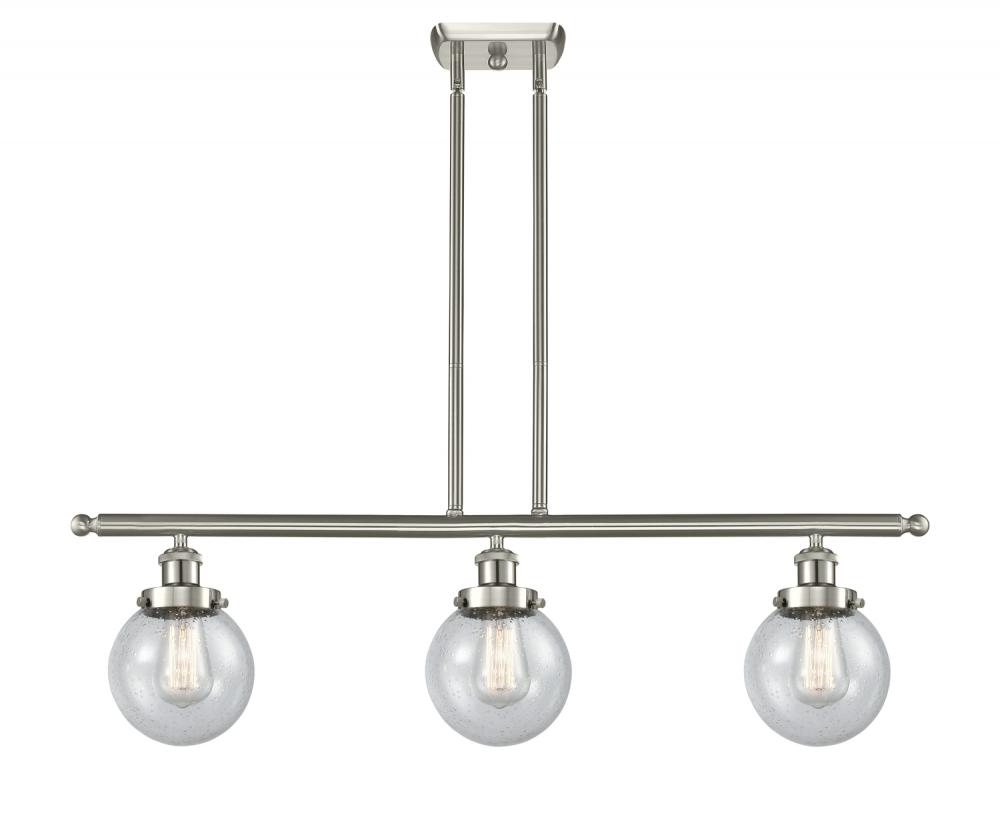 Beacon - 3 Light - 36 inch - Brushed Satin Nickel - Stem Hung - Island Light