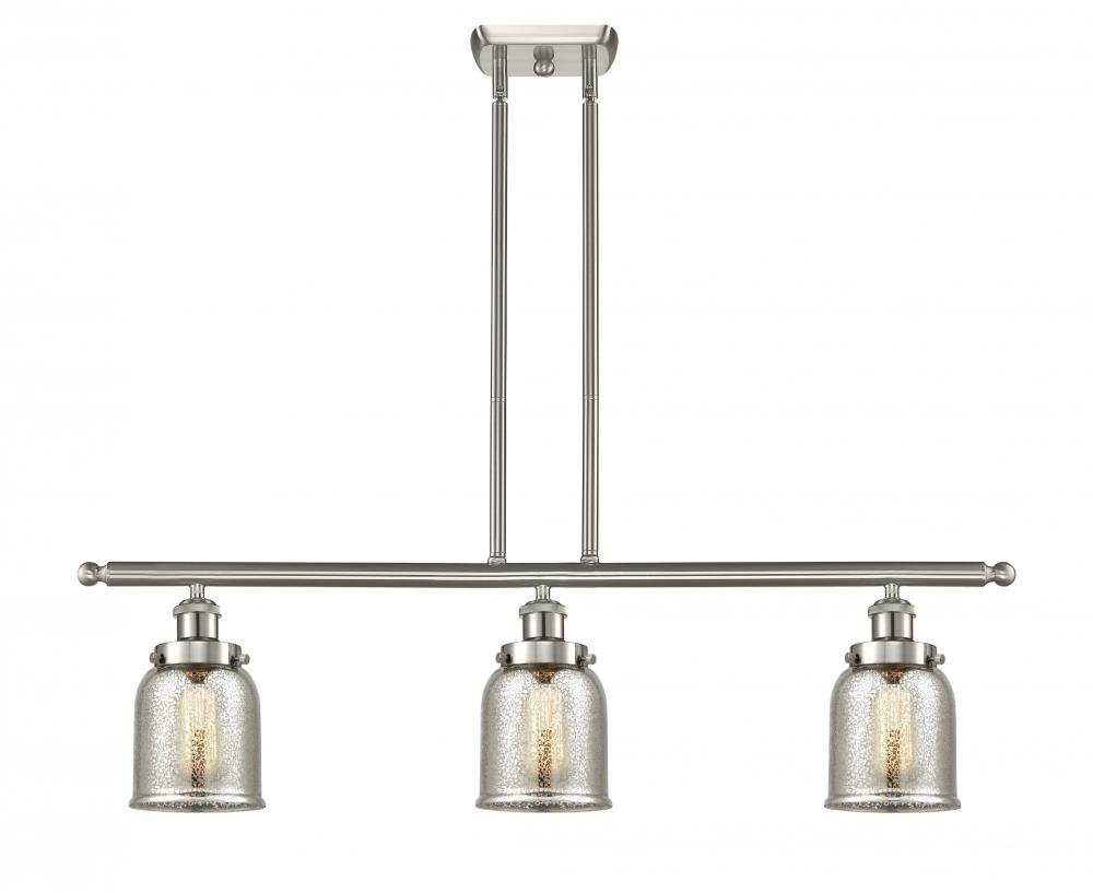 Bell - 3 Light - 36 inch - Brushed Satin Nickel - Stem Hung - Island Light