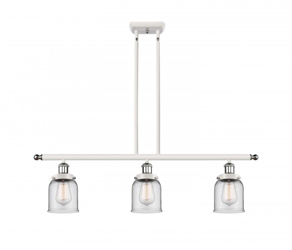 Bell - 3 Light - 36 inch - White Polished Chrome - Stem Hung - Island Light