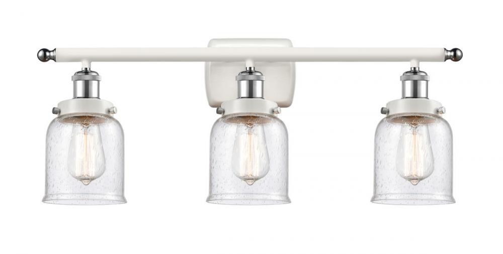 Bell - 3 Light - 26 inch - White Polished Chrome - Bath Vanity Light