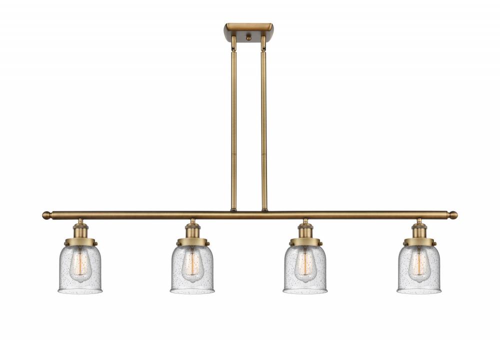 Bell - 4 Light - 48 inch - Brushed Brass - Stem Hung - Island Light