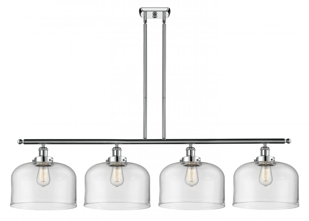 Bell - 4 Light - 48 inch - Polished Chrome - Stem Hung - Island Light