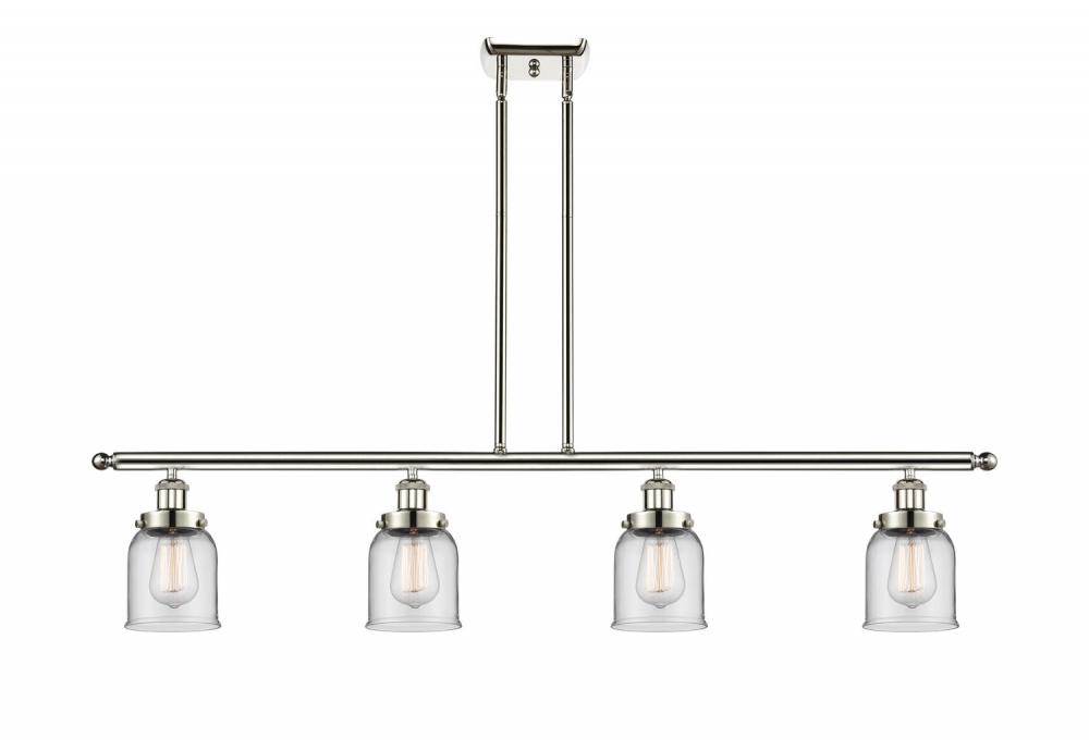 Bell - 4 Light - 48 inch - Polished Nickel - Stem Hung - Island Light