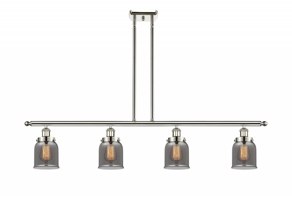 Bell - 4 Light - 48 inch - Polished Nickel - Stem Hung - Island Light