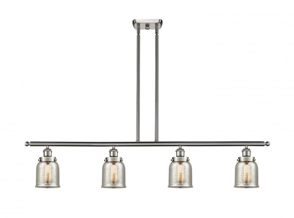 Bell - 4 Light - 48 inch - Brushed Satin Nickel - Stem Hung - Island Light