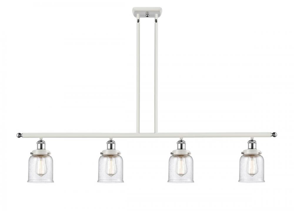 Bell - 4 Light - 48 inch - White Polished Chrome - Stem Hung - Island Light