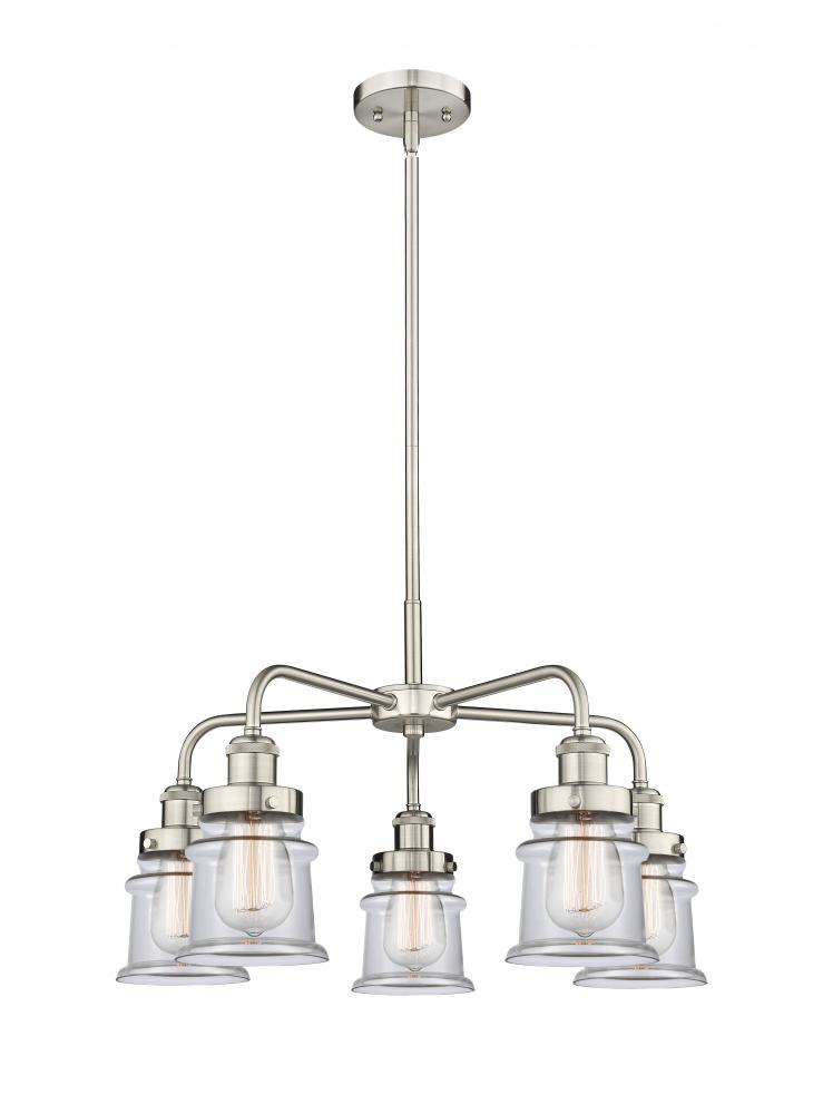 Canton - 5 Light - 24 inch - Satin Nickel - Chandelier