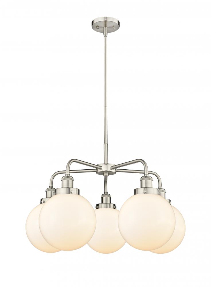 Beacon - 5 Light - 27 inch - Satin Nickel - Chandelier