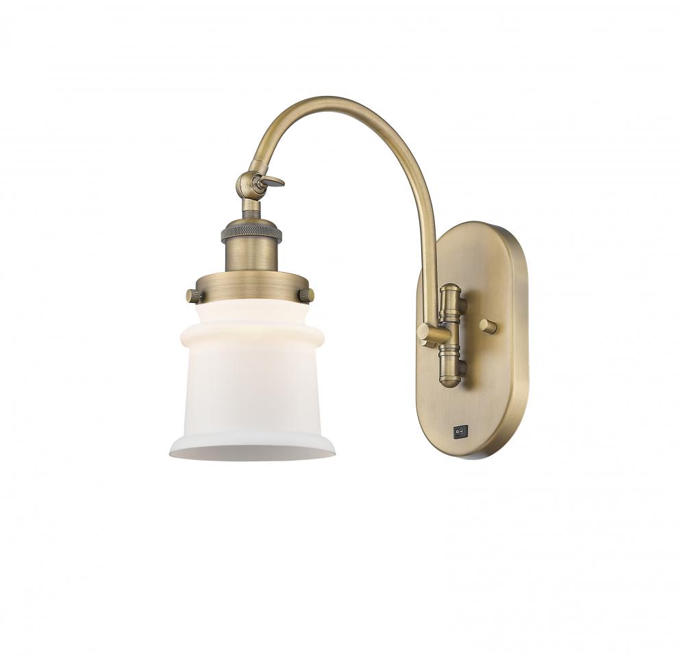 Canton - 1 Light - 7 inch - Brushed Brass - Sconce