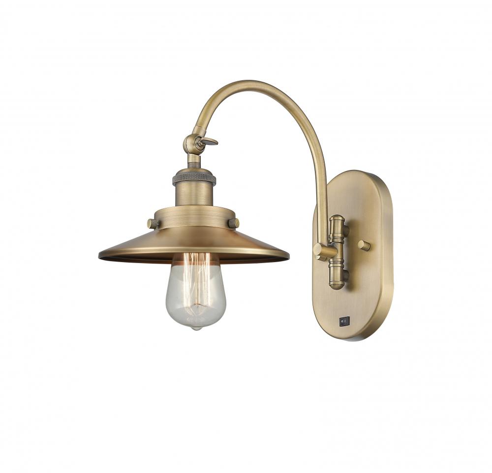 Railroad - 1 Light - 8 inch - Brushed Brass - Sconce