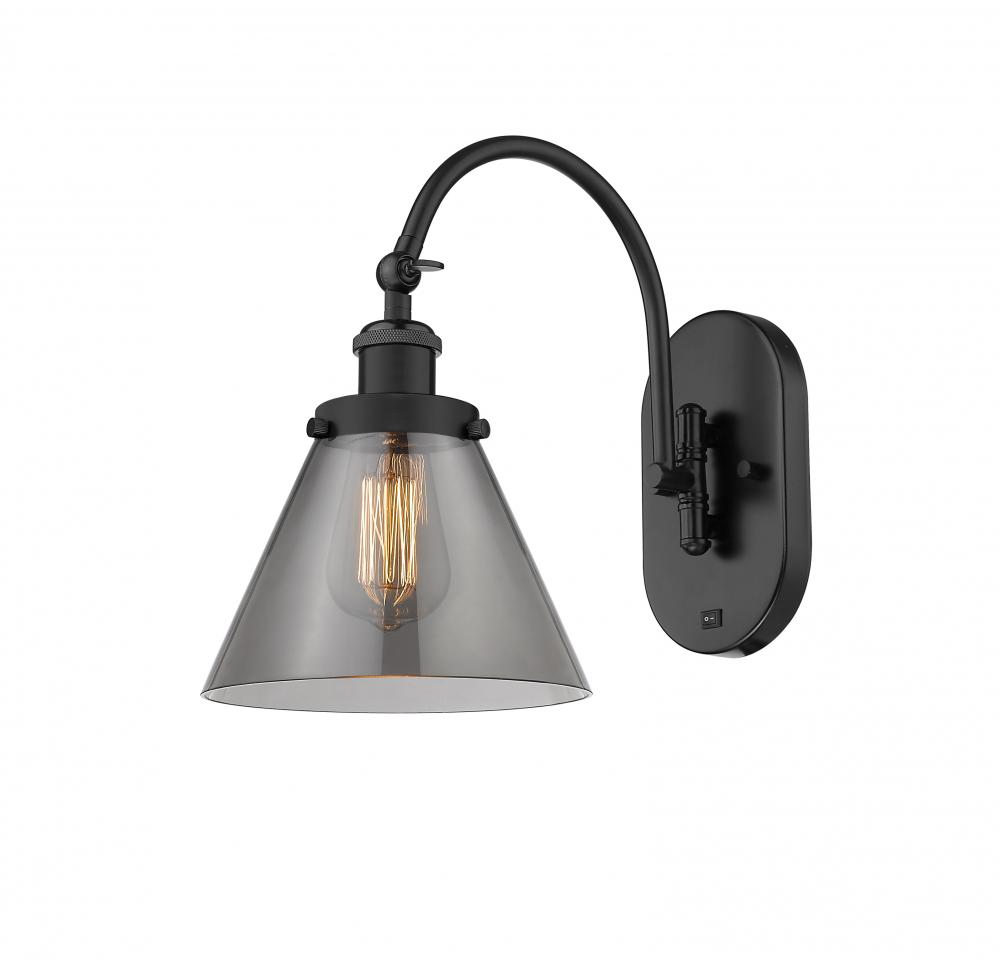 Cone - 1 Light - 8 inch - Matte Black - Sconce