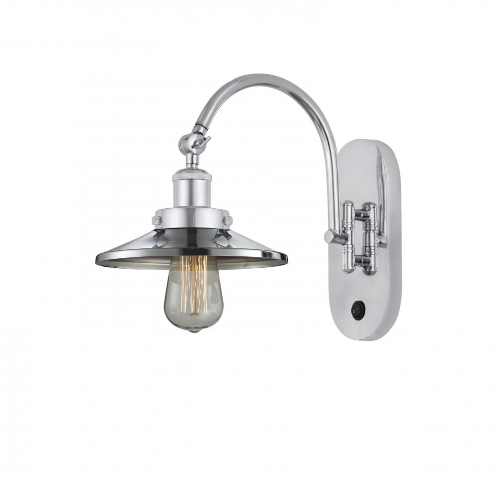 Railroad - 1 Light - 8 inch - Polished Chrome - Sconce