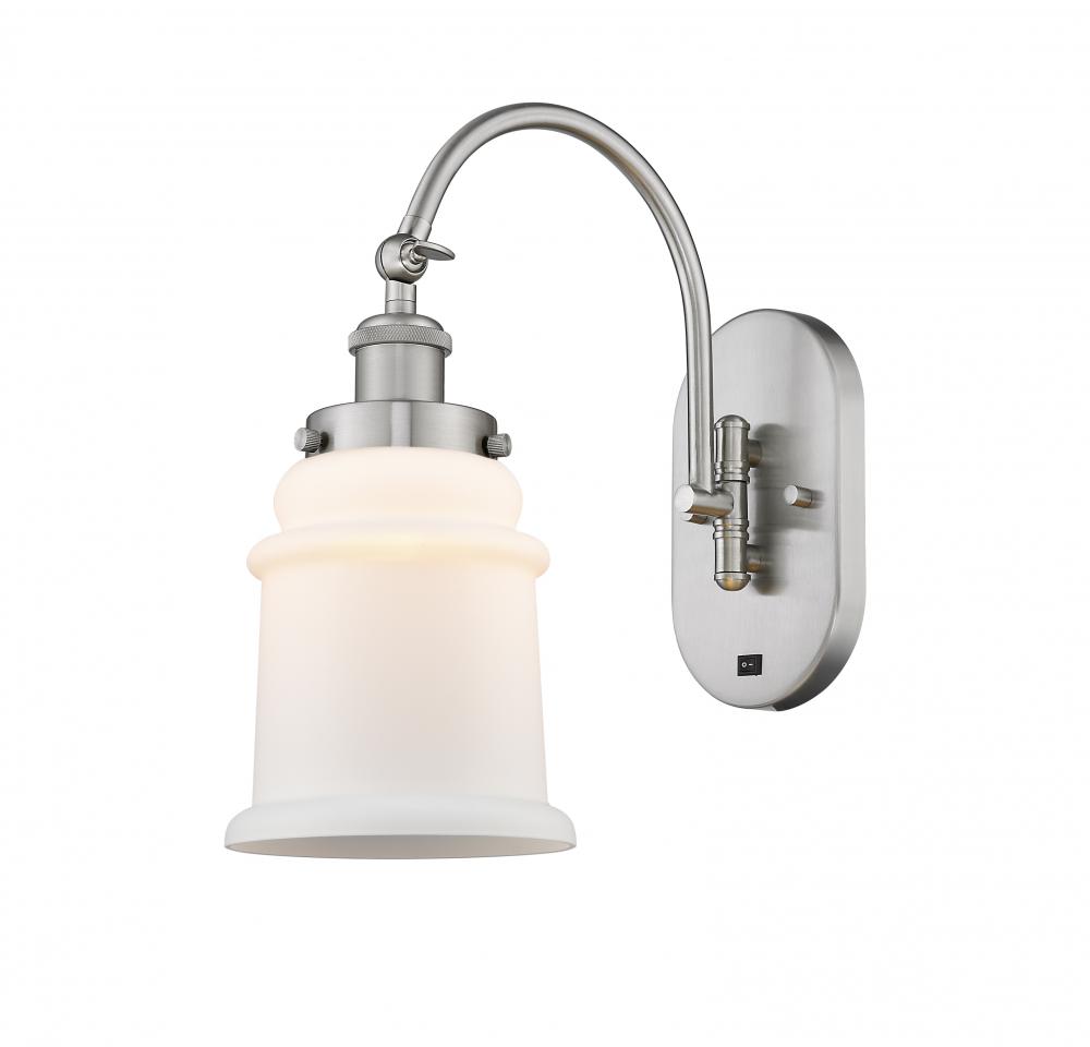 Canton - 1 Light - 7 inch - Brushed Satin Nickel - Sconce