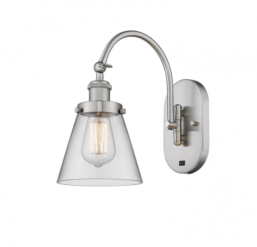 Cone - 1 Light - 6 inch - Brushed Satin Nickel - Sconce