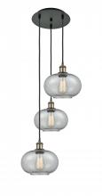 Innovations Lighting 113B-3P-BAB-G247 - Gorham - 3 Light - 16 inch - Black Antique Brass - Cord Hung - Multi Pendant