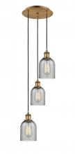 Innovations Lighting 113B-3P-BB-G257 - Caledonia - 3 Light - 12 inch - Brushed Brass - Cord Hung - Multi Pendant