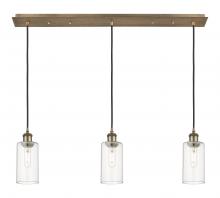 Innovations Lighting 123B-3P-BB-G434-7CL - Crown Point - 3 Light - 37 inch - Brushed Brass - Linear Pendant