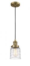 Innovations Lighting 201C-BB-G513 - Bell - 1 Light - 5 inch - Brushed Brass - Cord hung - Mini Pendant