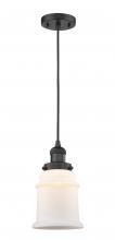 Innovations Lighting 201C-BK-G181 - Canton - 1 Light - 6 inch - Matte Black - Cord hung - Mini Pendant