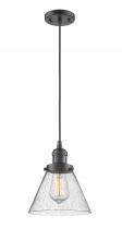 Innovations Lighting 201C-OB-G44-LED - Cone - 1 Light - 8 inch - Oil Rubbed Bronze - Cord hung - Mini Pendant