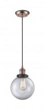 Innovations Lighting 201CBP-ACBK-G202-8 - Beacon - 1 Light - 8 inch - Antique Copper - Cord hung - Mini Pendant