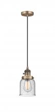 Innovations Lighting 201CSW-BB-G54 - Bell - 1 Light - 5 inch - Brushed Brass - Cord hung - Mini Pendant