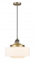 Innovations Lighting 201CSW-BB-G691-12 - Bridgeton - 1 Light - 16 inch - Brushed Brass - Cord hung - Mini Pendant