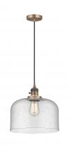 Innovations Lighting 201CSW-BB-G74-L - Bell - 1 Light - 12 inch - Brushed Brass - Cord hung - Mini Pendant