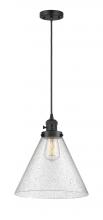 Innovations Lighting 201CSW-BK-G44-L - Cone - 1 Light - 12 inch - Matte Black - Cord hung - Mini Pendant