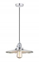 Innovations Lighting 201CSW-PC-MFR-PC-12 - Appalachian - 1 Light - 12 inch - Polished Chrome - Cord hung - Mini Pendant