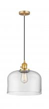 Innovations Lighting 201CSW-SG-G72-L - Bell - 1 Light - 12 inch - Satin Gold - Cord hung - Mini Pendant