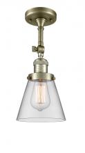 Innovations Lighting 201F-AB-G62 - Cone - 1 Light - 6 inch - Antique Brass - Adjustable Semi-Flush Mount