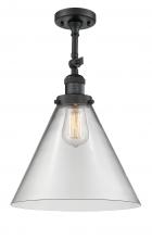 Innovations Lighting 201F-BK-G42-L - Cone - 1 Light - 12 inch - Matte Black - Semi-Flush Mount