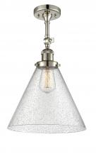 Innovations Lighting 201F-PN-G44-L - Cone - 1 Light - 12 inch - Polished Nickel - Semi-Flush Mount