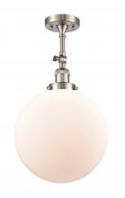 Innovations Lighting 201F-SN-G201-12 - Beacon - 1 Light - 12 inch - Brushed Satin Nickel - Semi-Flush Mount