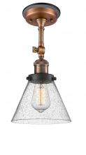 Innovations Lighting 201FBP-ACBK-G44 - Cone - 1 Light - 8 inch - Antique Copper - Semi-Flush Mount